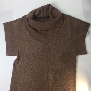 Angora Short-Sleeve Sweater Dress